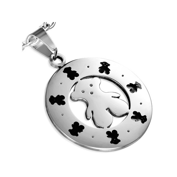 Set inox cu ursuleti cercei si pandantiv [2]